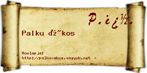 Palku Ákos névjegykártya